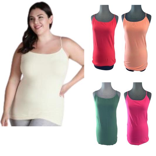 Stay cool and comfortable year-round with our plus-sized Camisoles. Practical, stylish and available in a variety of colors, these camisoles are perfect for any climate or occasion. Get personalized comfort without sacrificing style.