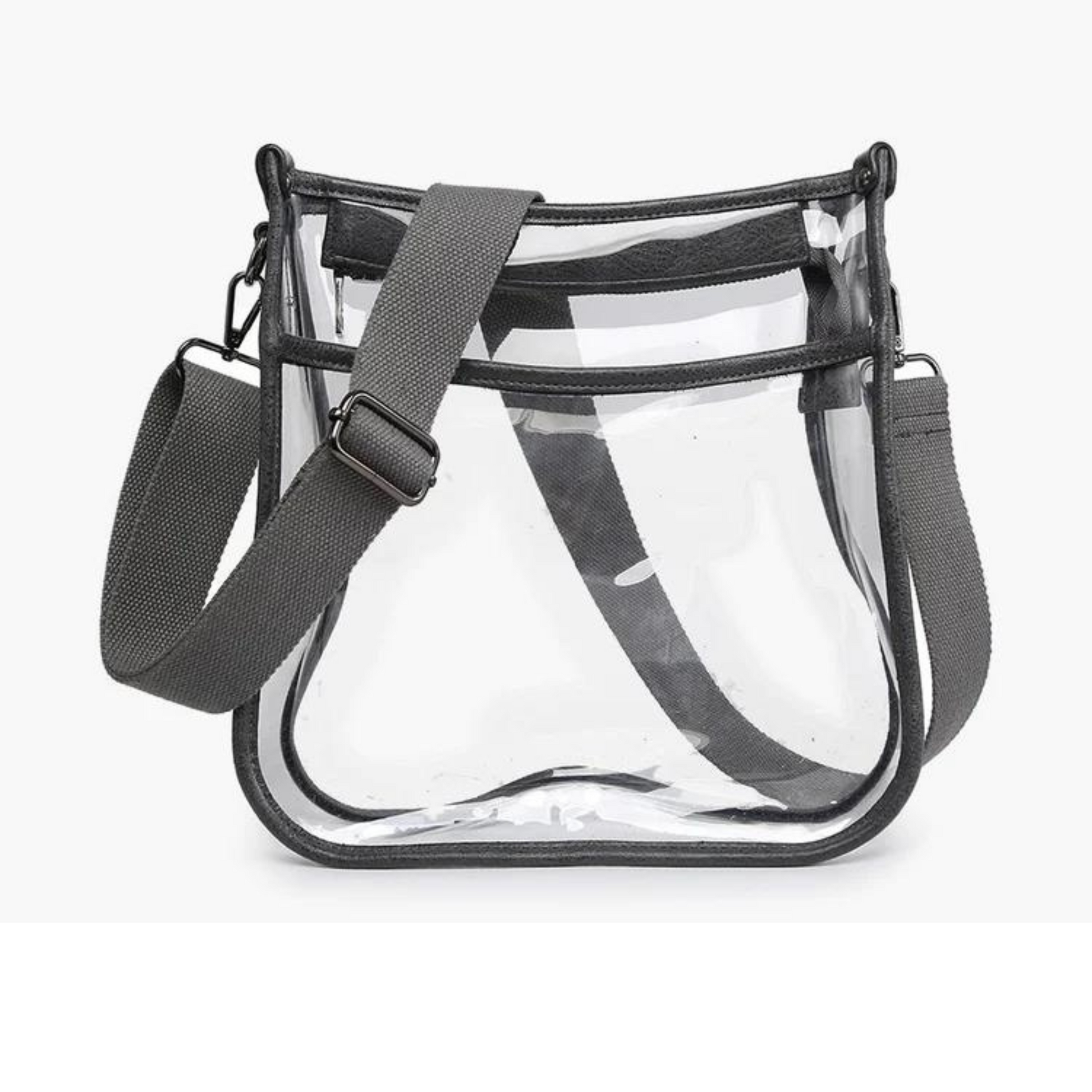 Posie clear crossbody purse in silver