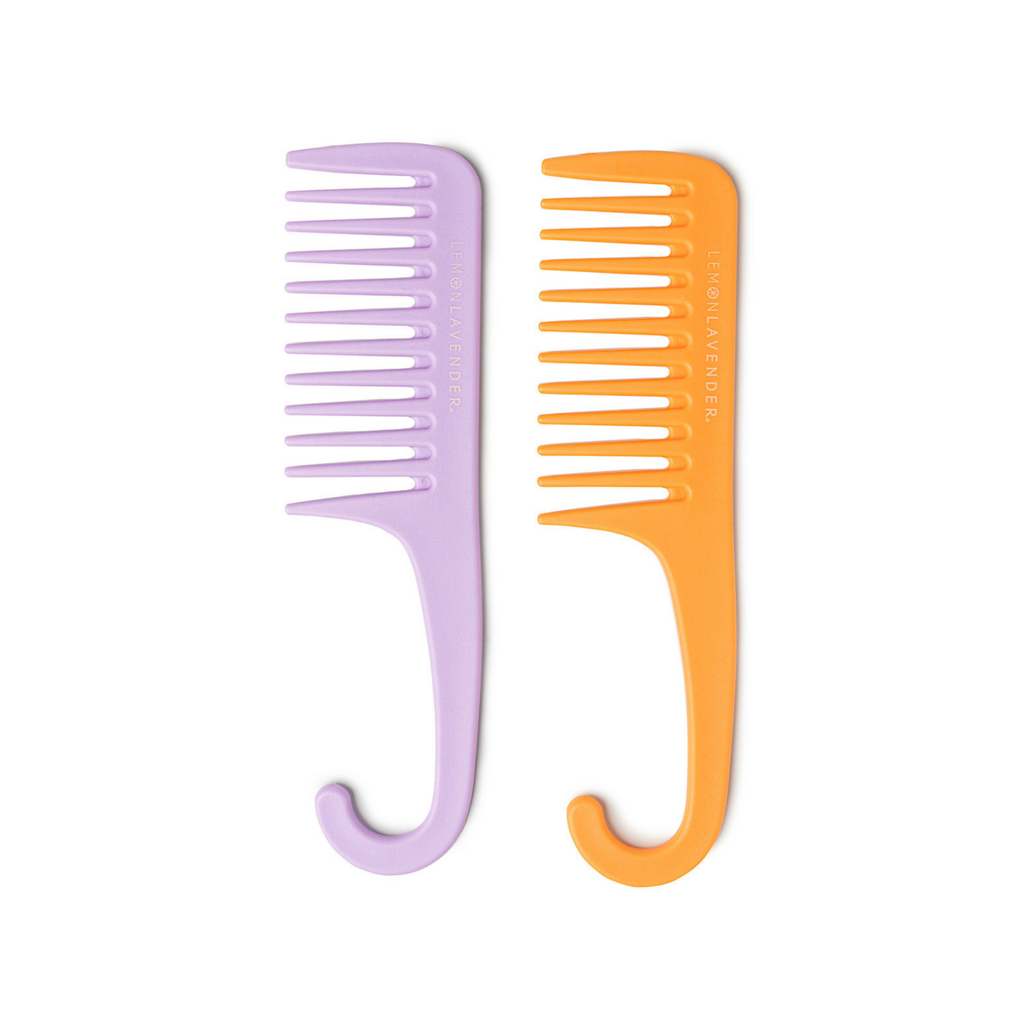 purple and orange detangling comb combo