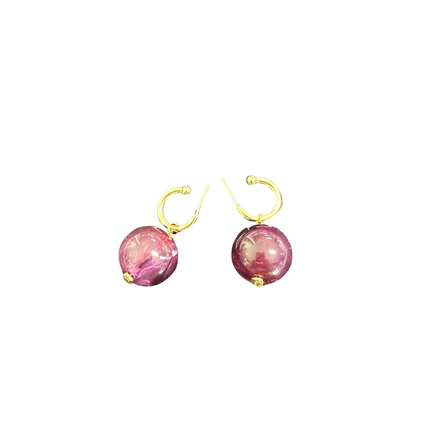 Beaded Dangle Earrings in purple