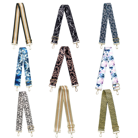 adjustable interchangeable purse straps from Kedzie. Available in a variety of styles. 