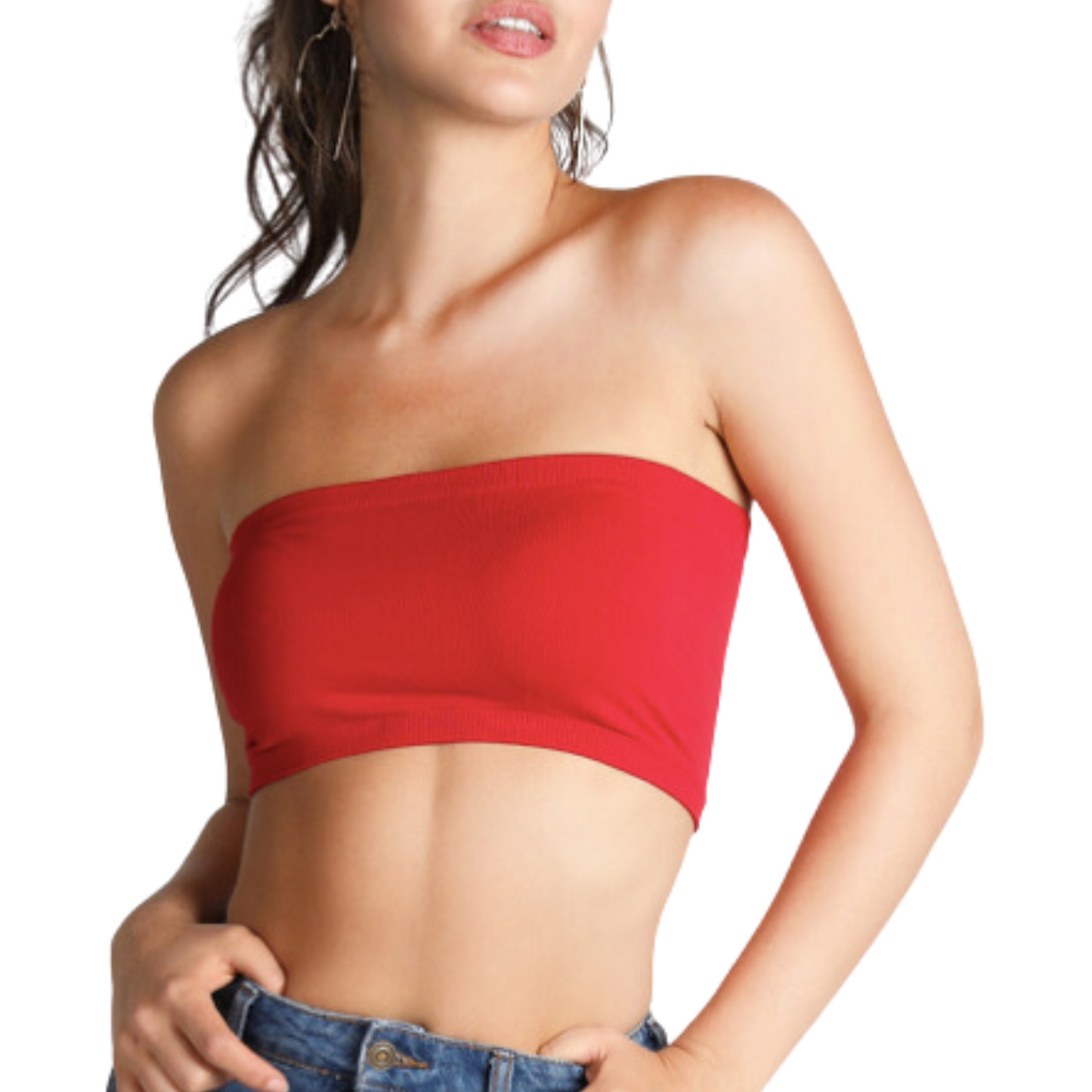 red colored bandeau