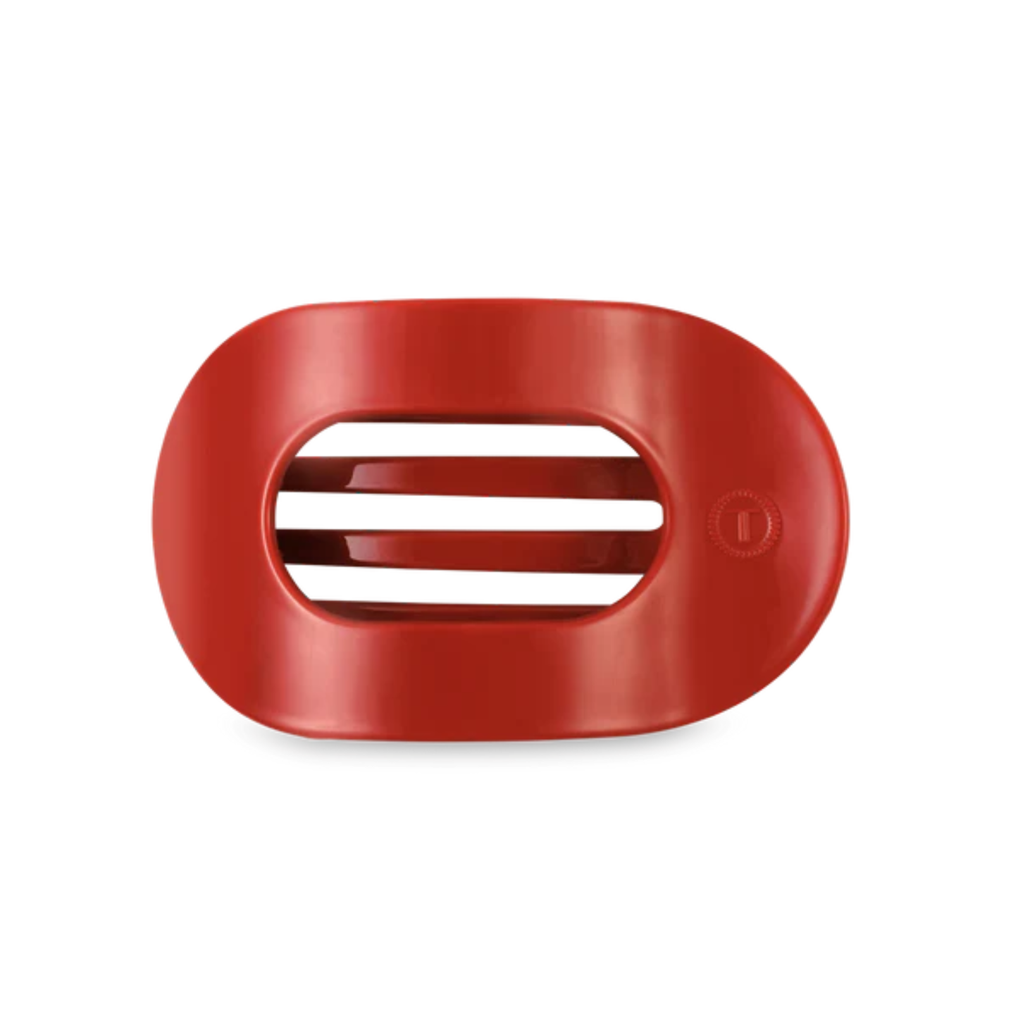 Small Flat Round Hair Claw in Red Carpet Ready