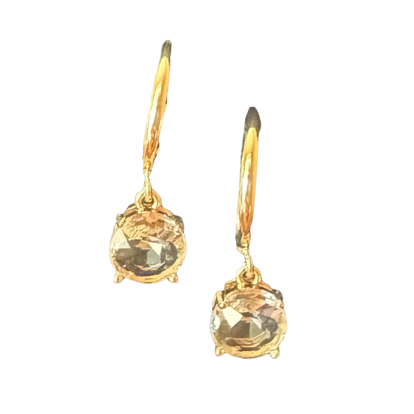 These ETE Rhinestone Dangle Hoops showcase refined minimalism with maximum impact. Featuring genuine gold construction paired with precisely set rhinestones, the small hoop silhouette offers a sophisticated alternative to traditional studs. The dangle design creates subtle movement while maintaining an understated aesthetic—ideal for discerning customers seeking jewelry that balances elegance with versatility. A timeless investment piece that complements both professional and formal occasions.