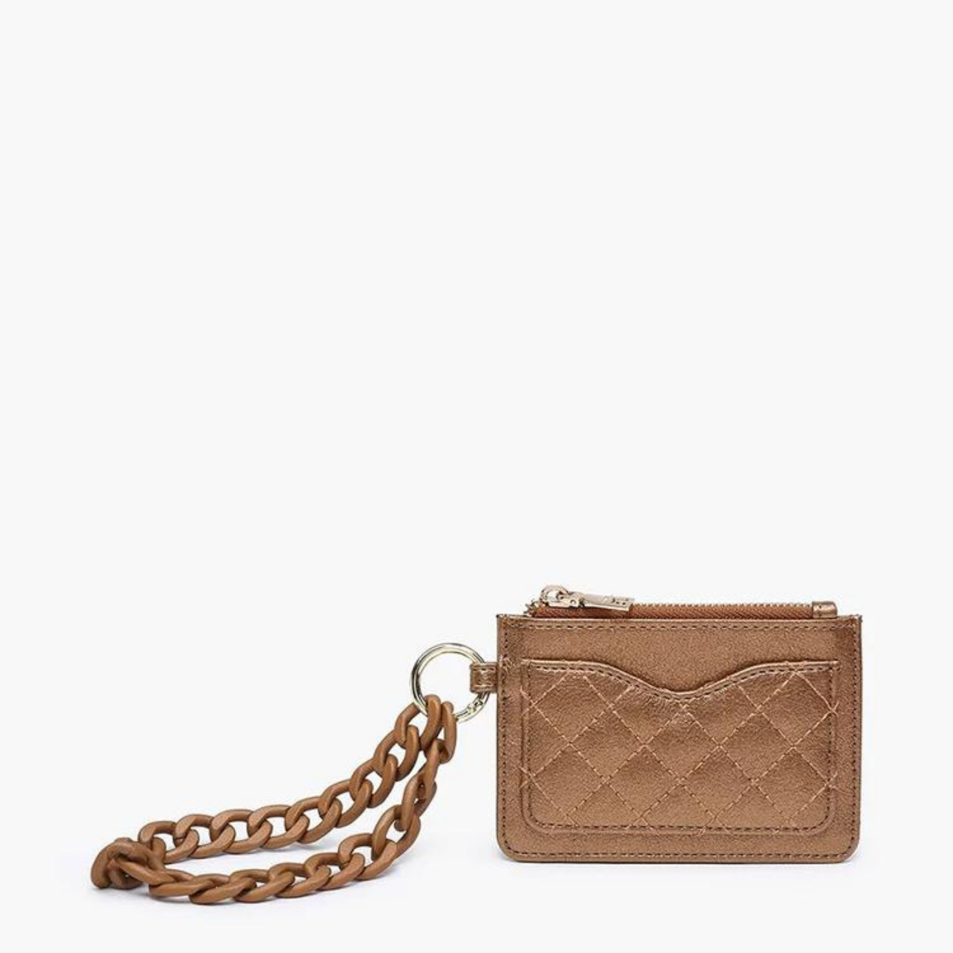 Rhodes quilted bangle wallet in copper 