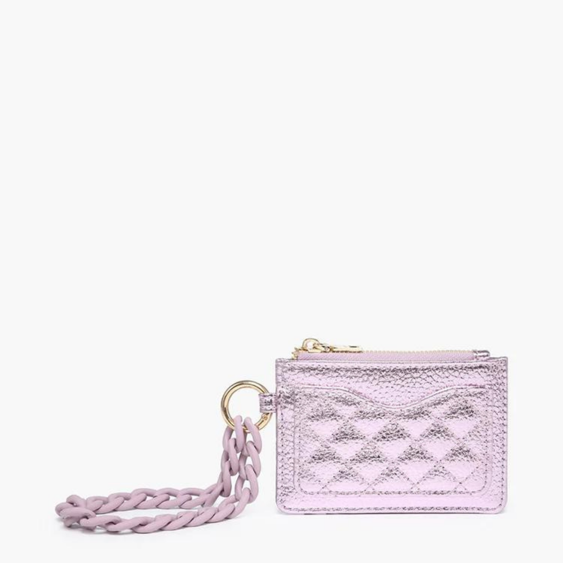 Rhodes Quilted bangle wallet in cupid