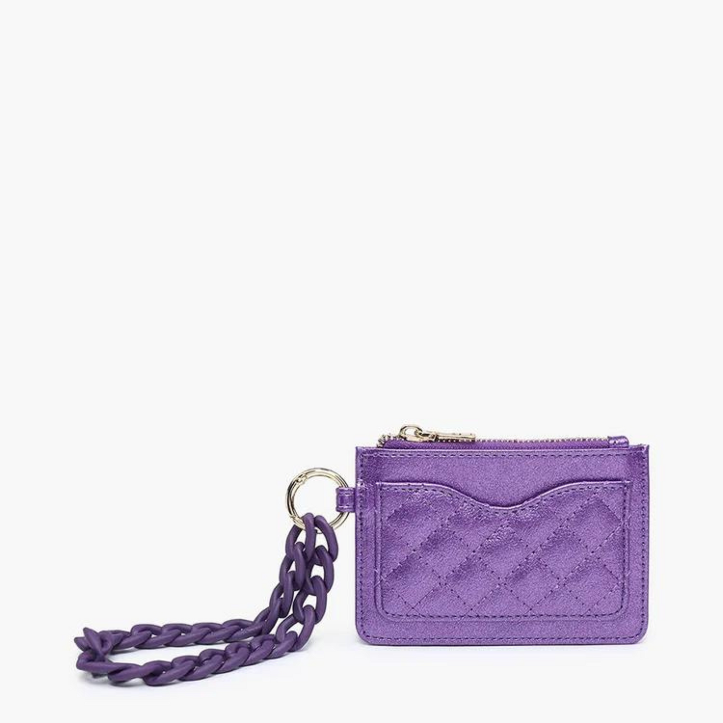 Rhodes quilted bangle wallet in purple