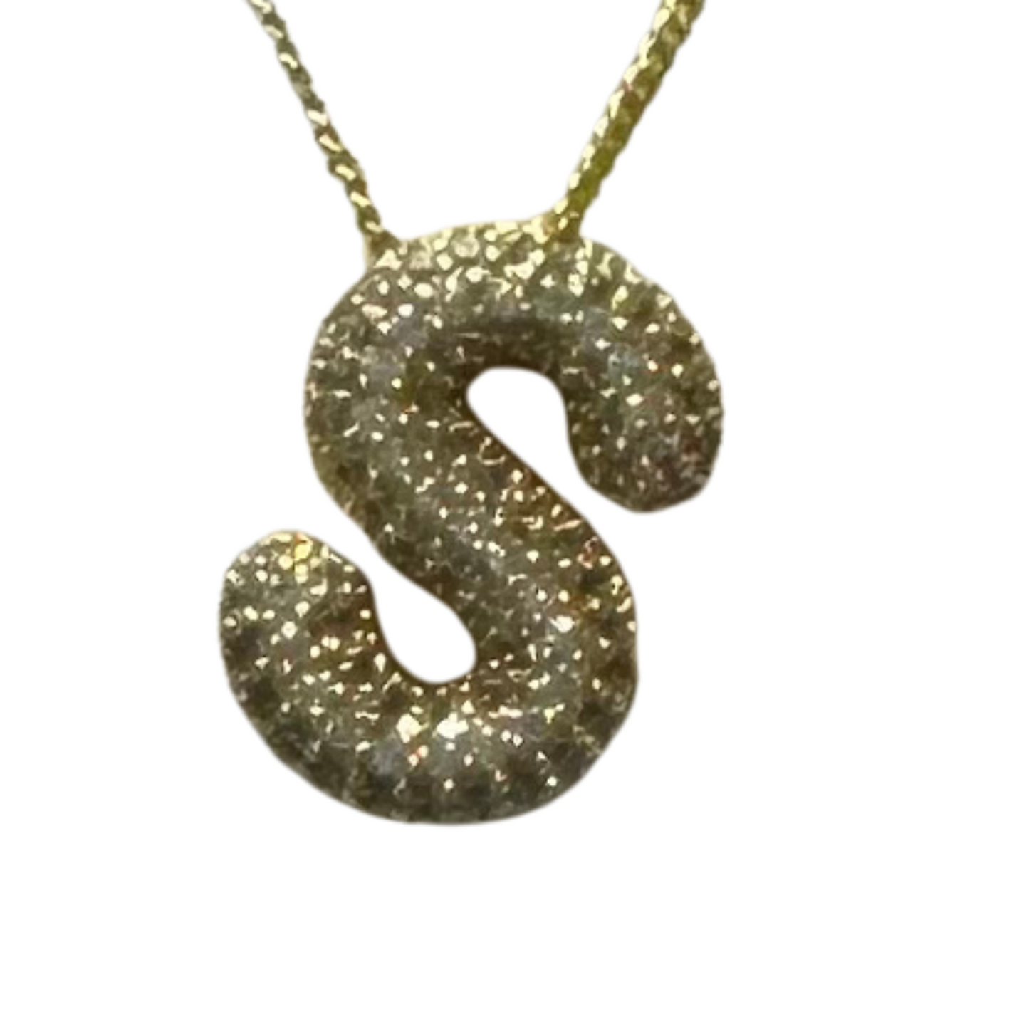 Rhinestone Initial Necklace