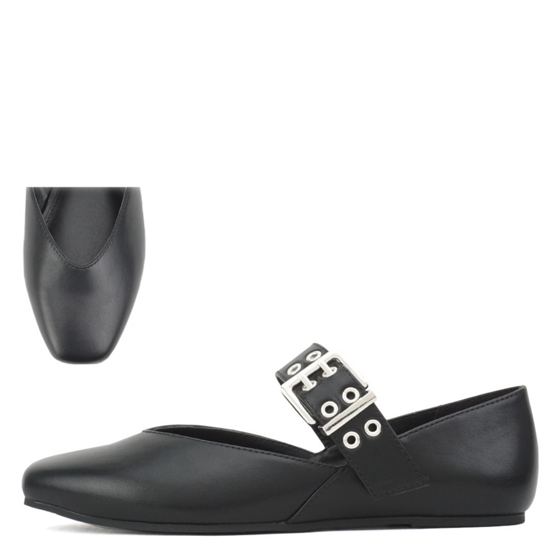 Introducing the Seabert flats from Soda. These elegant black shoes feature a closed toe design, perfect for any occasion. Made with high-quality materials, these flats are a must-have addition to any wardrobe. Update your look with the sophisticated style and comfort of Seabert from Soda.