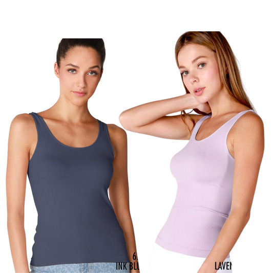 Experience unparalleled comfort in our Short Tank Tops, crafted of ultra-soft, form-fitting fabric in a range of stylish colors. Our unique lavender frost and ink blue hues are perfect for adding a touch of vibrant color to any outfit.