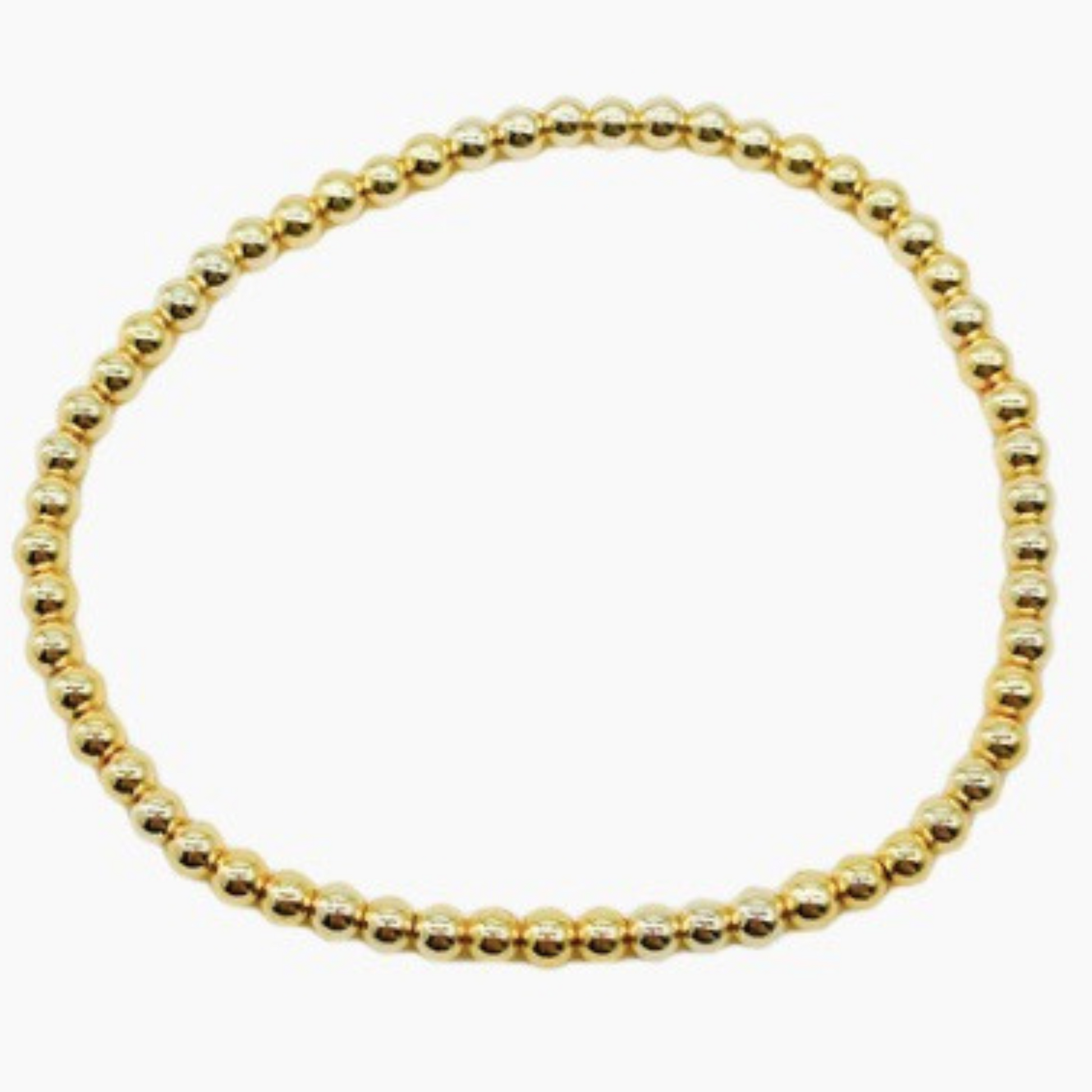 Small bead gold stretchy bracelet
