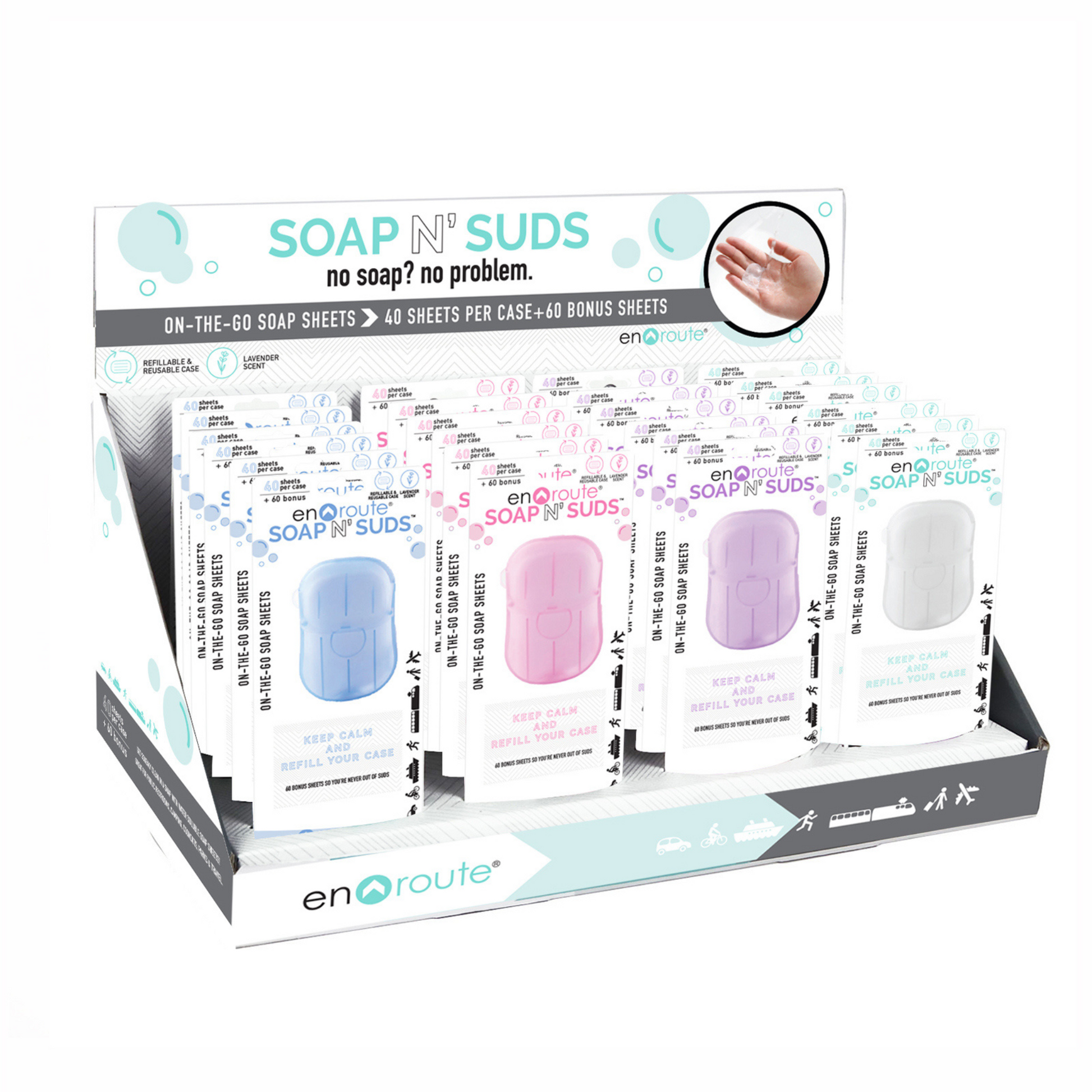on the go soap sheets. Perfect for travel