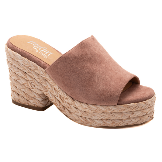 Introducing Solstice, a stunning wedge sandal with an open toe design and a beautiful blush color. Elevate your style and elongate your legs with a comfortable and fashionable choice. Perfect for any occasion, this sandal adds a touch of elegance to your outfit. Experience the perfect blend of fashion and functionality with Solstice.