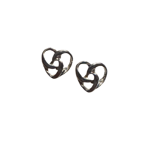 These Small Swirled Heart Studs are a must-have for any jewelry lover. Made with high quality silver, these stud earrings feature a delicate and intricate swirled heart design. Add a touch of elegance and romance to any outfit with these stunning earrings.