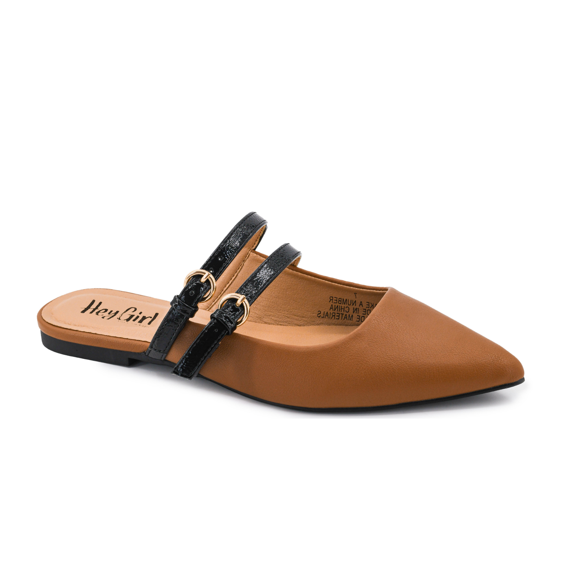 The Take A Number mule from Corkys combines effortless style with everyday comfort. Crafted in a rich cognac color, this pointed-toe design features adjustable straps for a secure fit and an open back for easy slip-on wear. Perfect for transitioning from day to night, the closed-toe silhouette offers coverage while maintaining that relaxed, laid-back vibe. A versatile addition to any wardrobe.