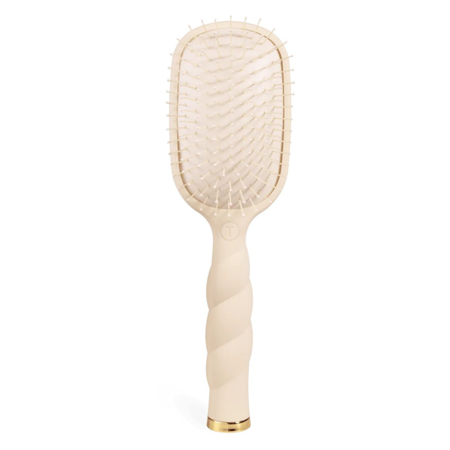 Detangler brush for medium density hair in tan