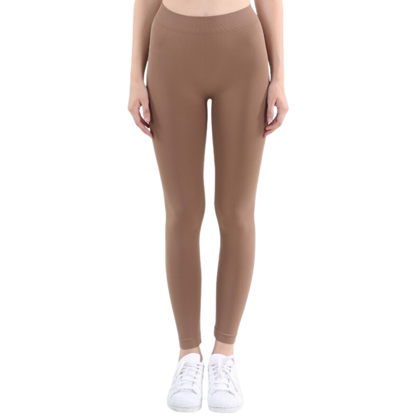 Taupe colored ankle length leggings