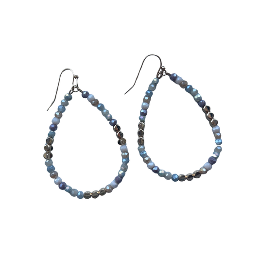 Elevate your everyday look with these stunning Teardrop Beaded Hoops from All That Glitters. Featuring vibrant multicolor beads arranged in an eye-catching dangle design, these earrings add a playful pop of color to any outfit. The intricate beadwork creates movement and dimension, making them perfect for both casual days and special occasions. Lightweight and comfortable for all-day wear, these beaded beauties are a must-have accessory for anyone who loves bold, colorful jewelry.