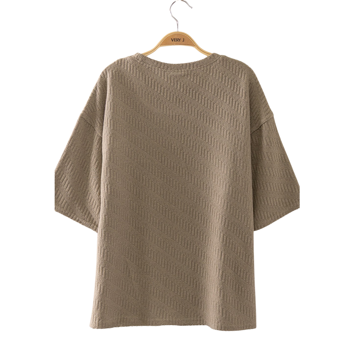 Effortless style meets everyday comfort with this Short Sleeve Textured Top by Very J. The soft olive hue pairs beautifully with any wardrobe, while the textured fabric adds visual interest and dimension. Perfect for layering or wearing solo, this versatile short sleeve top is designed for those who value quality basics that transition seamlessly from casual to dressed-up occasions. A wardrobe essential that delivers both sophistication and ease.