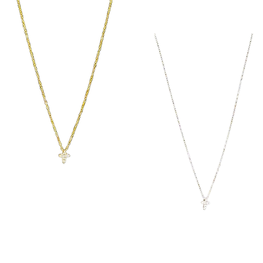 Elevate your everyday style with this delicate Tiny Cross Necklace from Skosh. Featuring an elegant rhinestone-designed cross pendant, this short necklace adds a touch of spiritual grace and sparkle to any outfit. Available in your choice of silver or gold finish, it's the perfect layering piece or standalone statement. Versatile, timeless, and beautifully crafted for those who appreciate understated elegance.