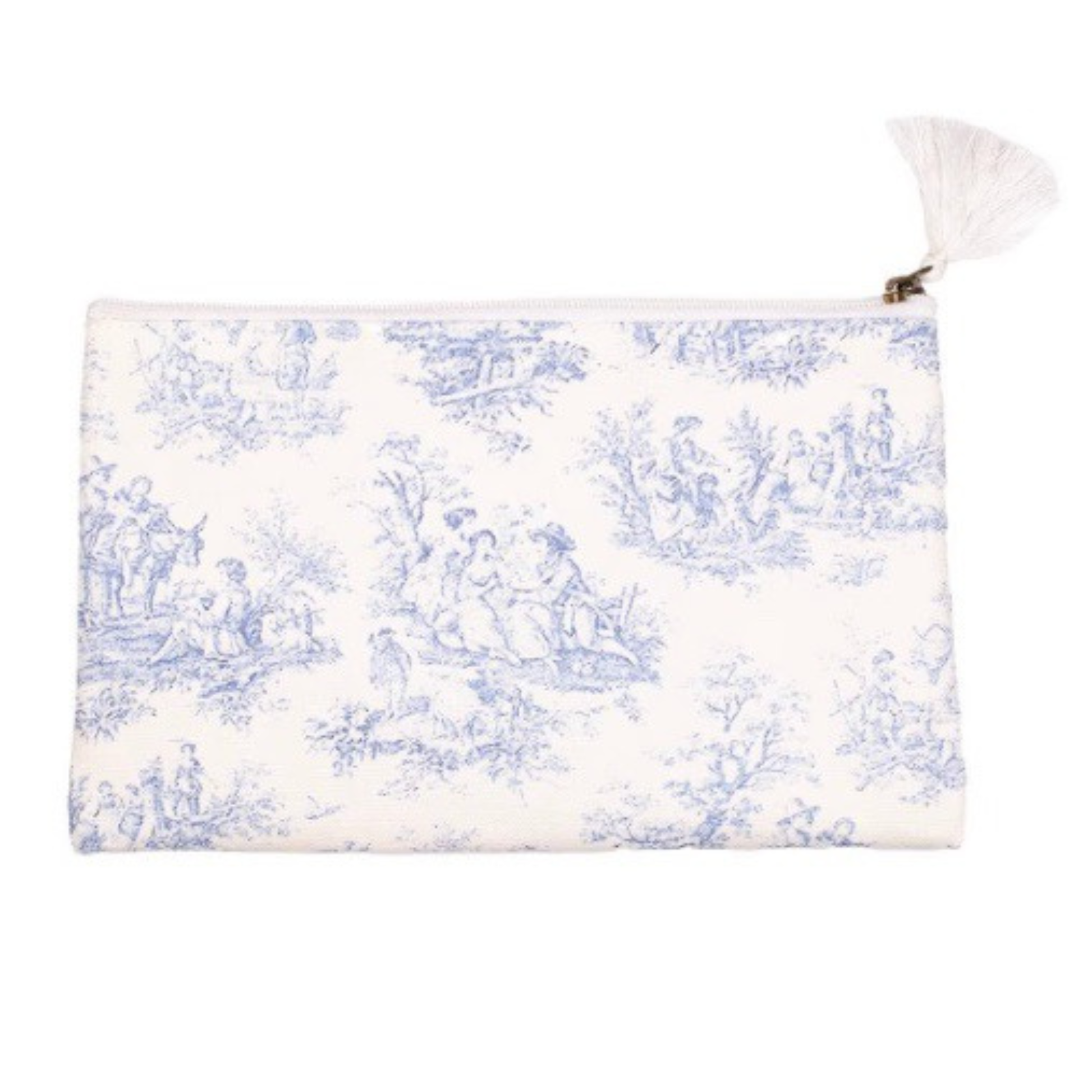 The Eden Toile Cosmetic Bag by The Royal Standard combines timeless vintage charm with practical size. Crafted with attention to detail, this small cosmetic bag offers just enough space for your essentials while enhancing your routine with its elegant toile print. Durable and stylish, it’s perfect for organizing makeup or toiletries both at home and on the go.