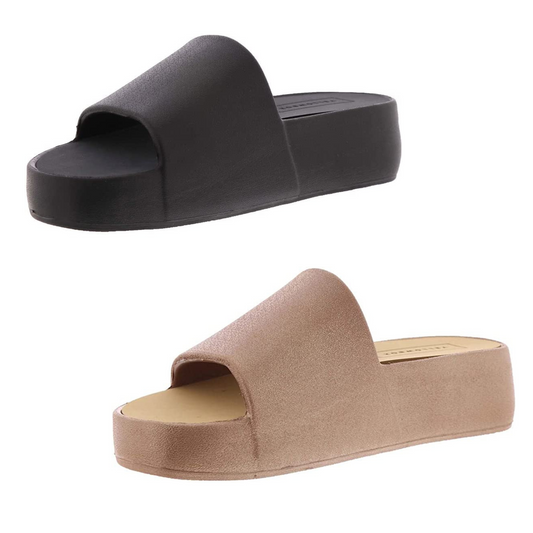 The Torrey sandals from Yellow Box are an excellent choice if you're looking to make a fashion statement. With two colors to choose from - black or copper - these slide-on sandals feature a sleek and modern design that will make you stand out wherever you go.