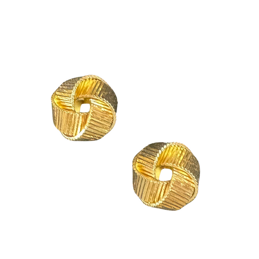 Crafted with elegance and style, these Twisted Circle Studs by Euro Collection are the perfect addition to your jewelry collection. Made of quality gold, these stud earrings feature a unique twisted design that adds a touch of sophistication to any outfit. Elevate your look with these stunning studs.