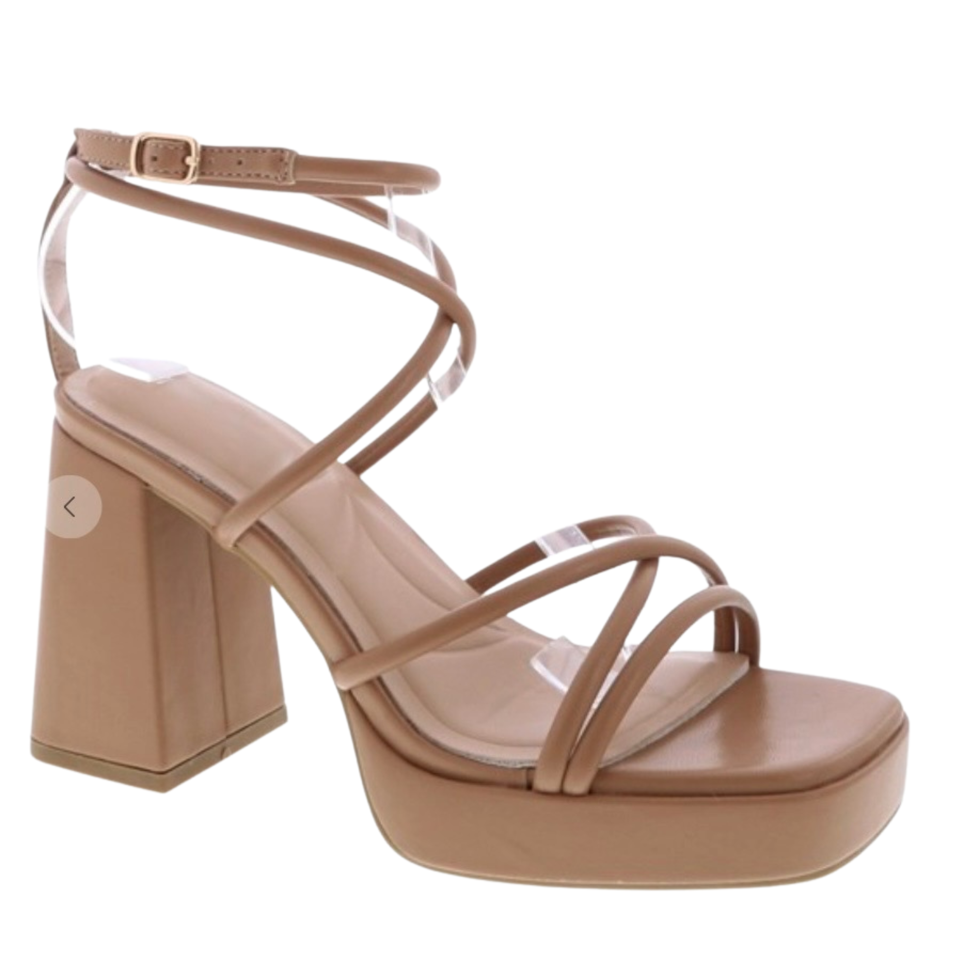 Valerie platform sandal in camel
