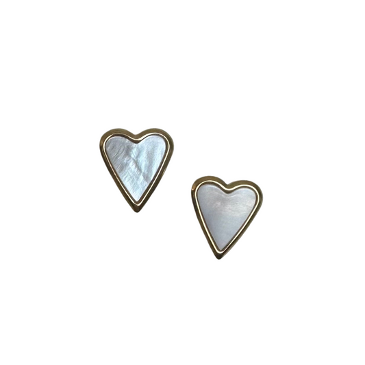 Upgrade your jewelry collection with our elegant Heart Stud Earrings. Made of high quality gold, these stud earrings feature a charming white heart design that adds just the right touch of sophistication to any outfit. Perfect for everyday wear or special occasions, these earrings are a must-have for any fashion-savvy individual.