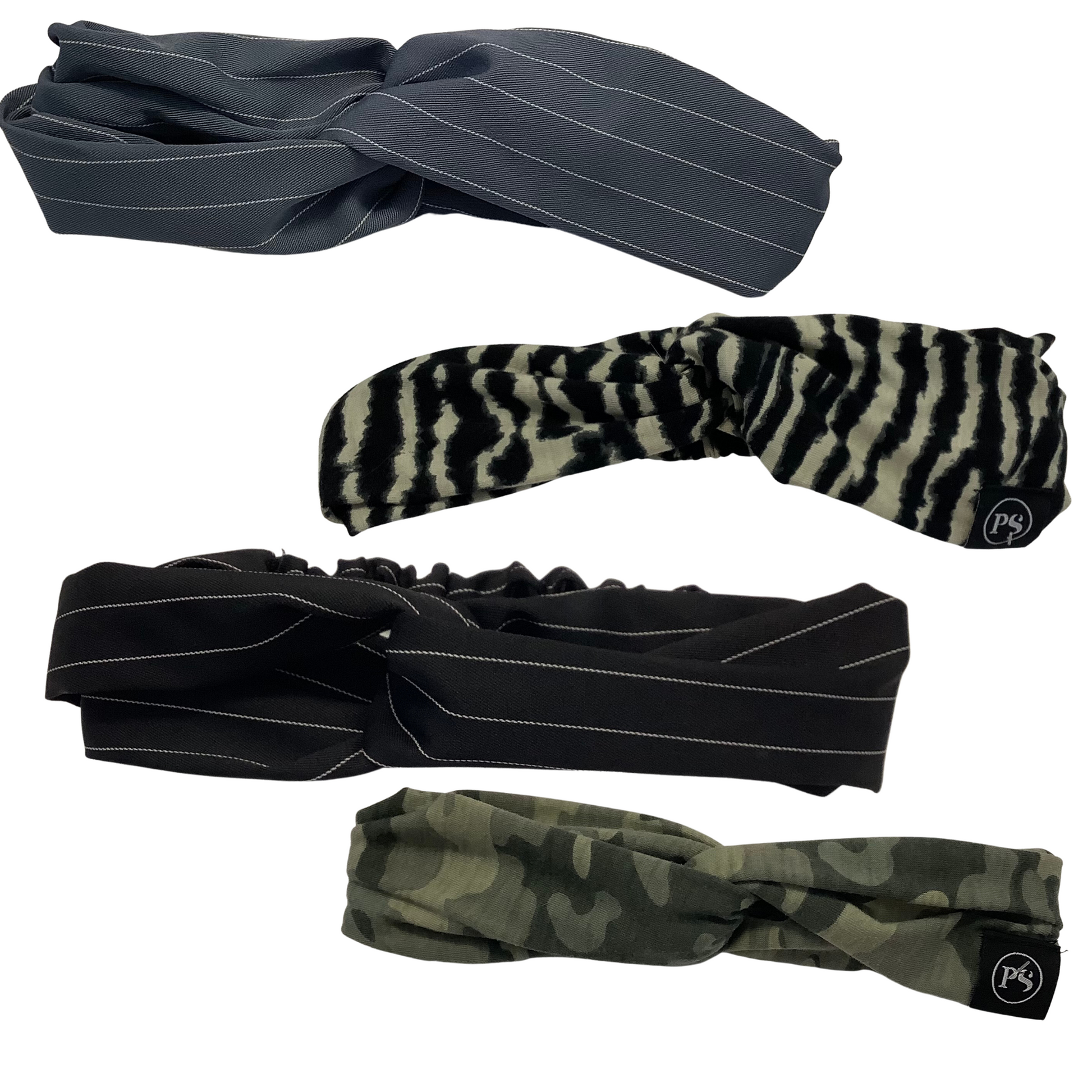 These beautiful Women's Headbands come in a variety of colors to match nearly any style. Perfect for adding a splash of color to any outfit. Available in black striped, Grey Striped, Zebra print, or camoflauge