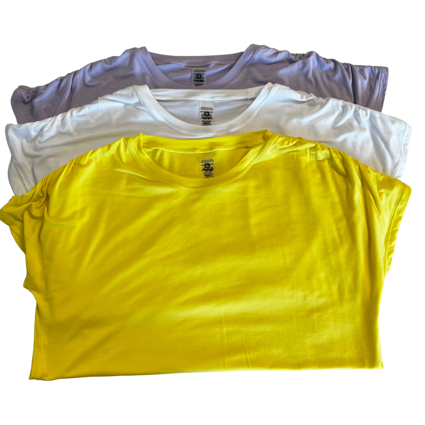 This Workout Tee is available in three colors - yellow, white, and grey - and made from lightweight, breathable fabric that effectively wicks away moisture. This ensures a cool and comfortable workout experience, so you can stay active longer.