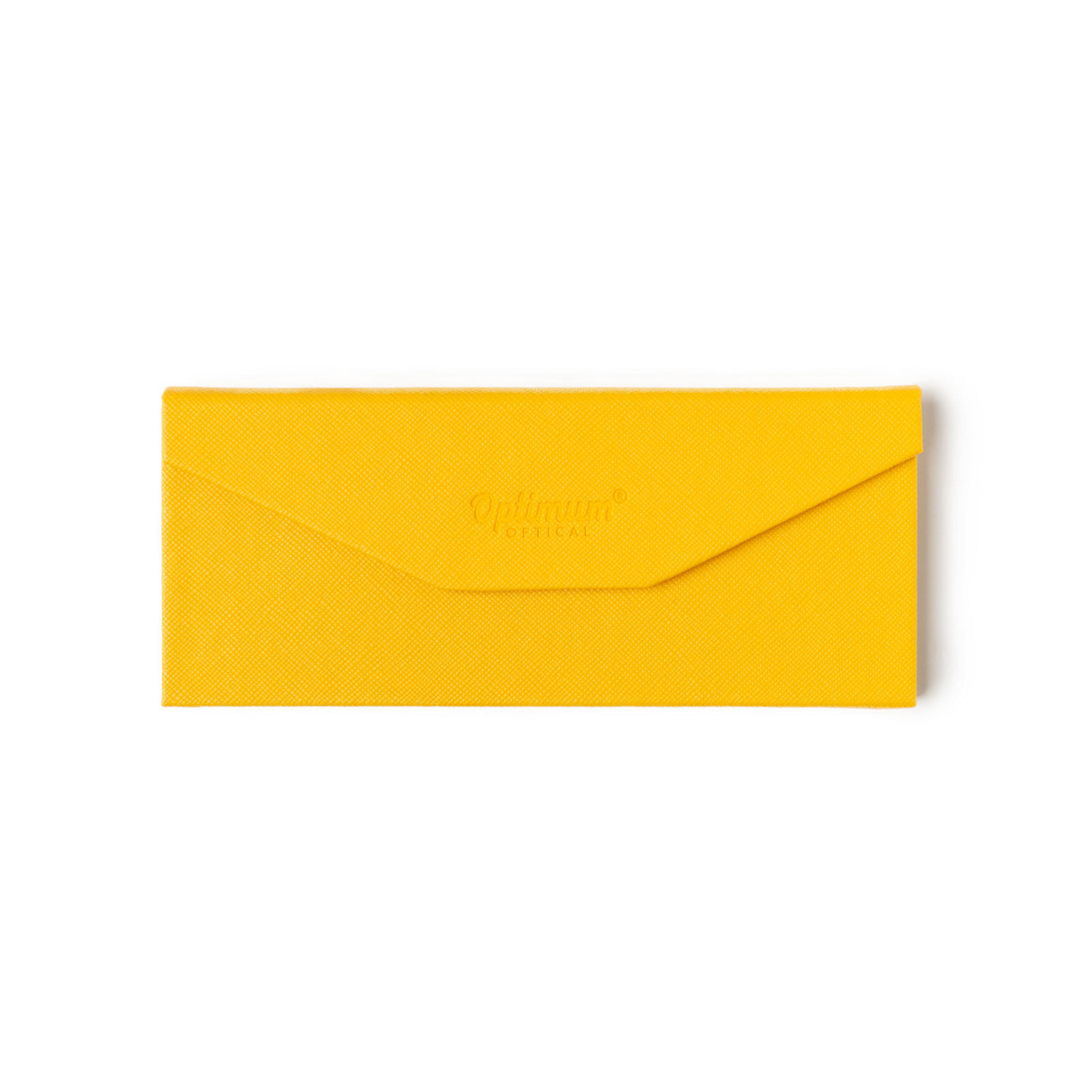 Foldable slimline eyewear case in yellow
